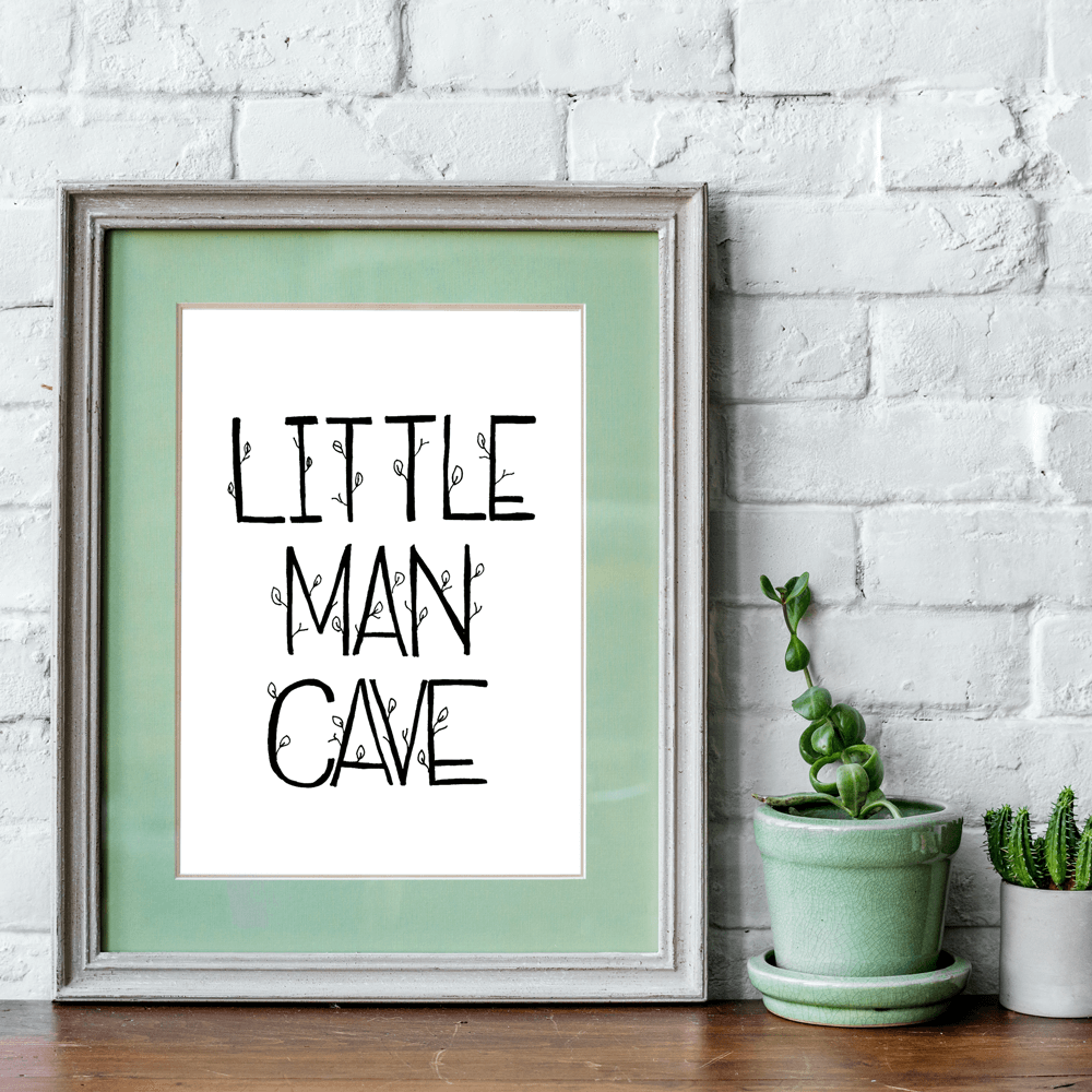 little man cave hand lettered art
